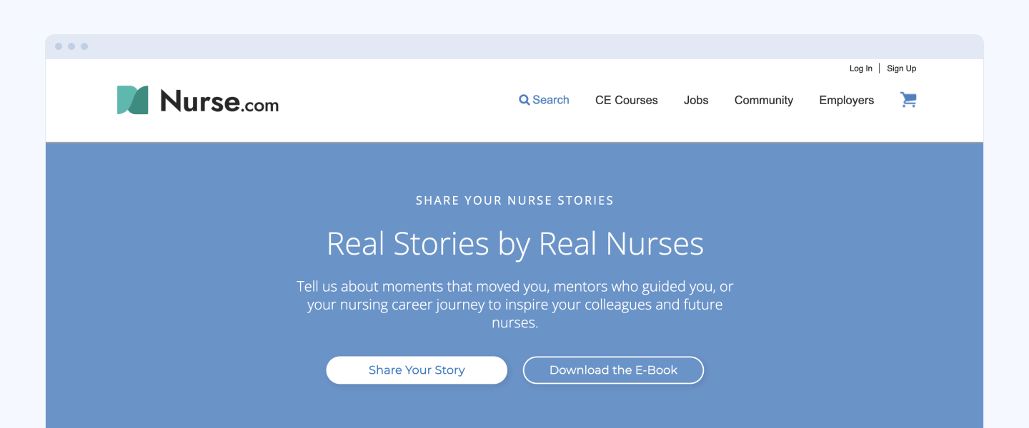 Sharing real nursing stories at Nurse.com