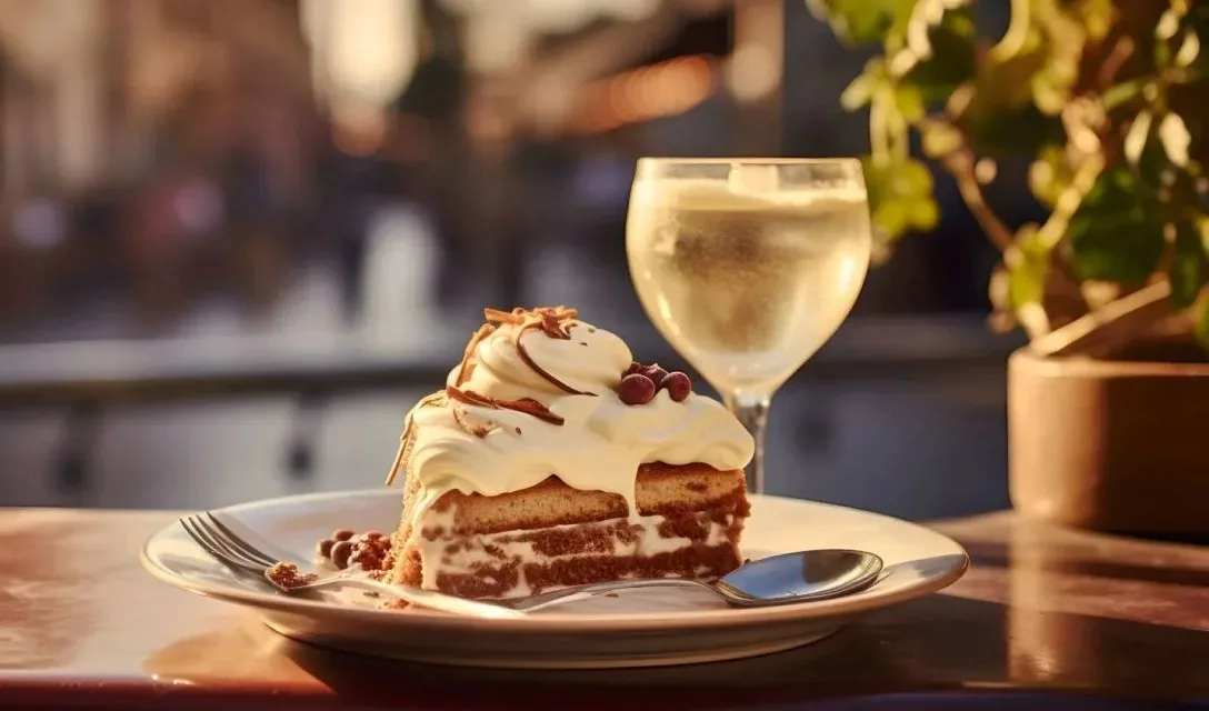 riesling with tiramisu