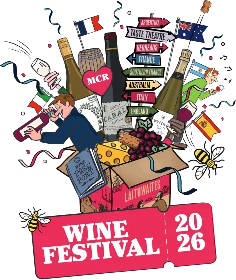 wine festival manchester mob banner