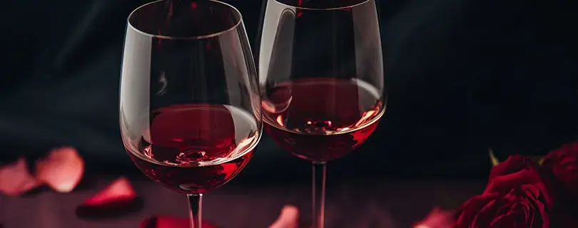 Garnet red wine colour