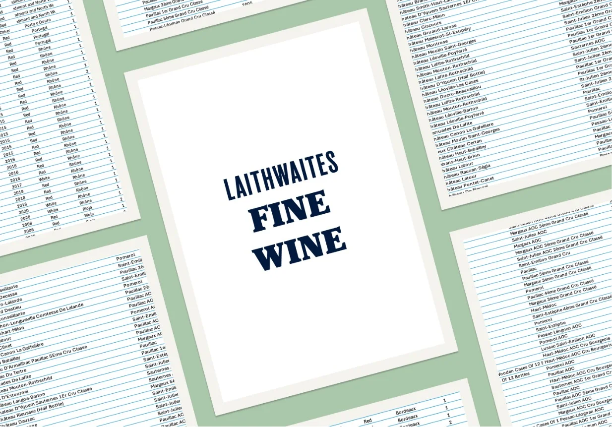 Fine Wine Hub - Broking list section Container > column group > column image > image