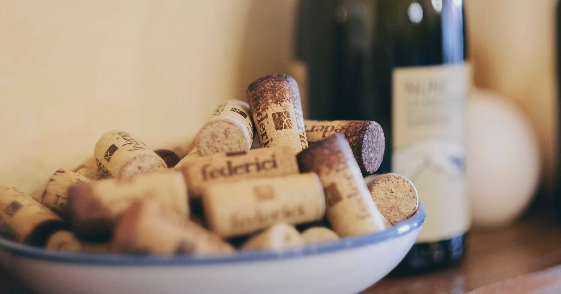 bowl of corks