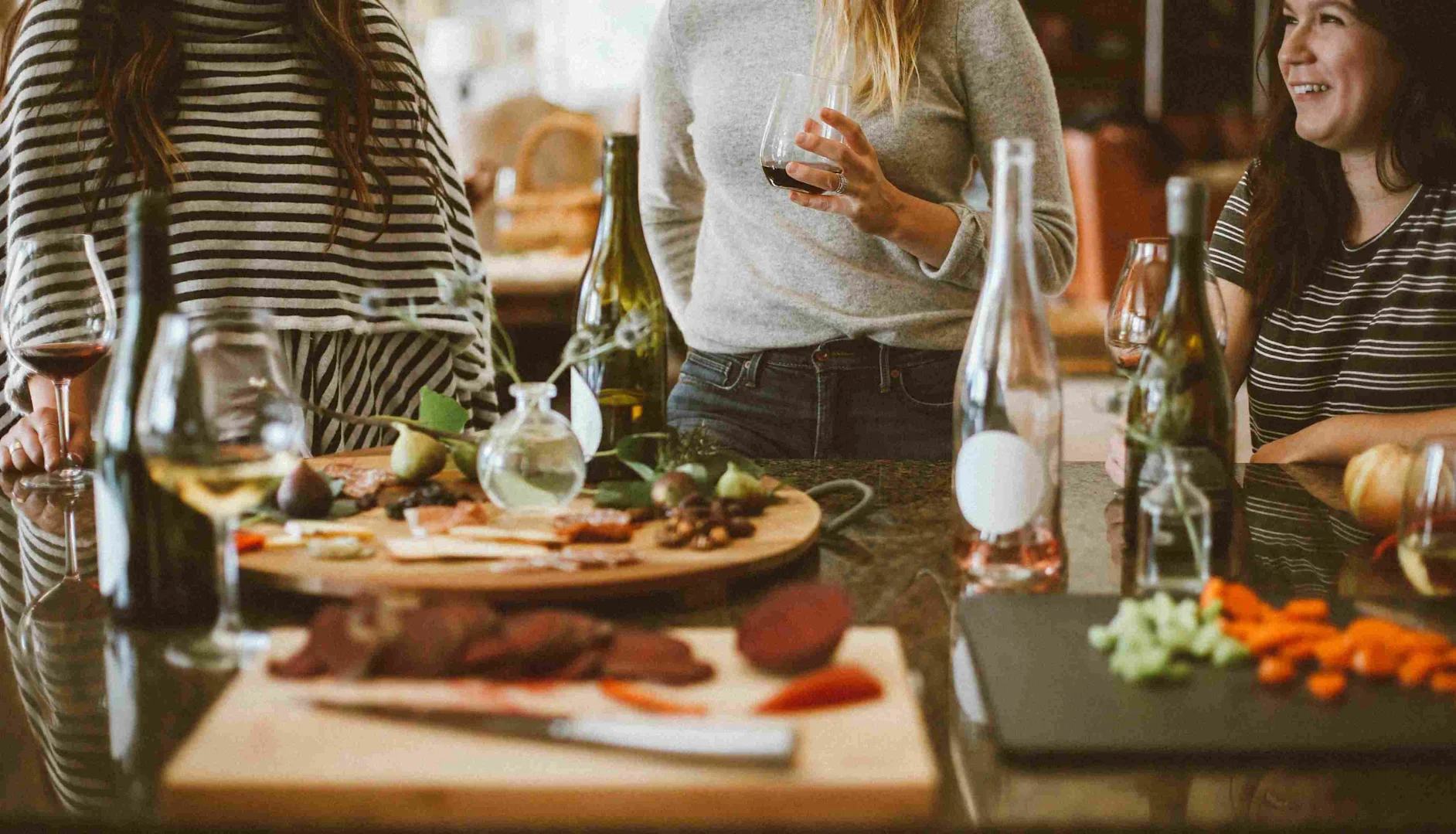 socialising with wine