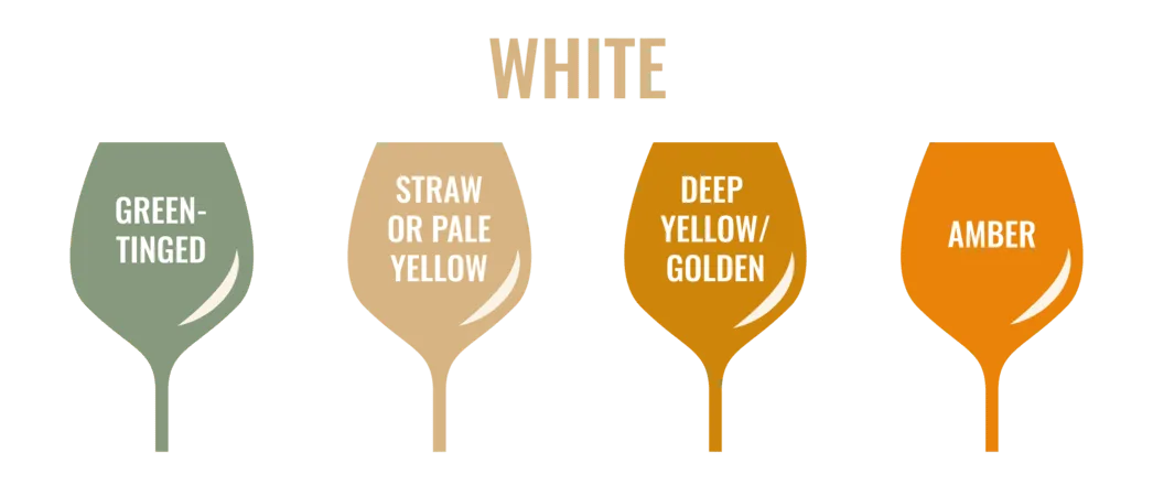 White wine colours - Chart