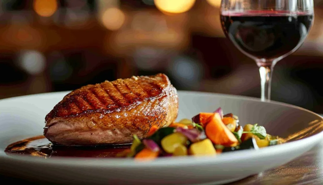 Duck pairings - duck breast & cherry sauce wines - Image