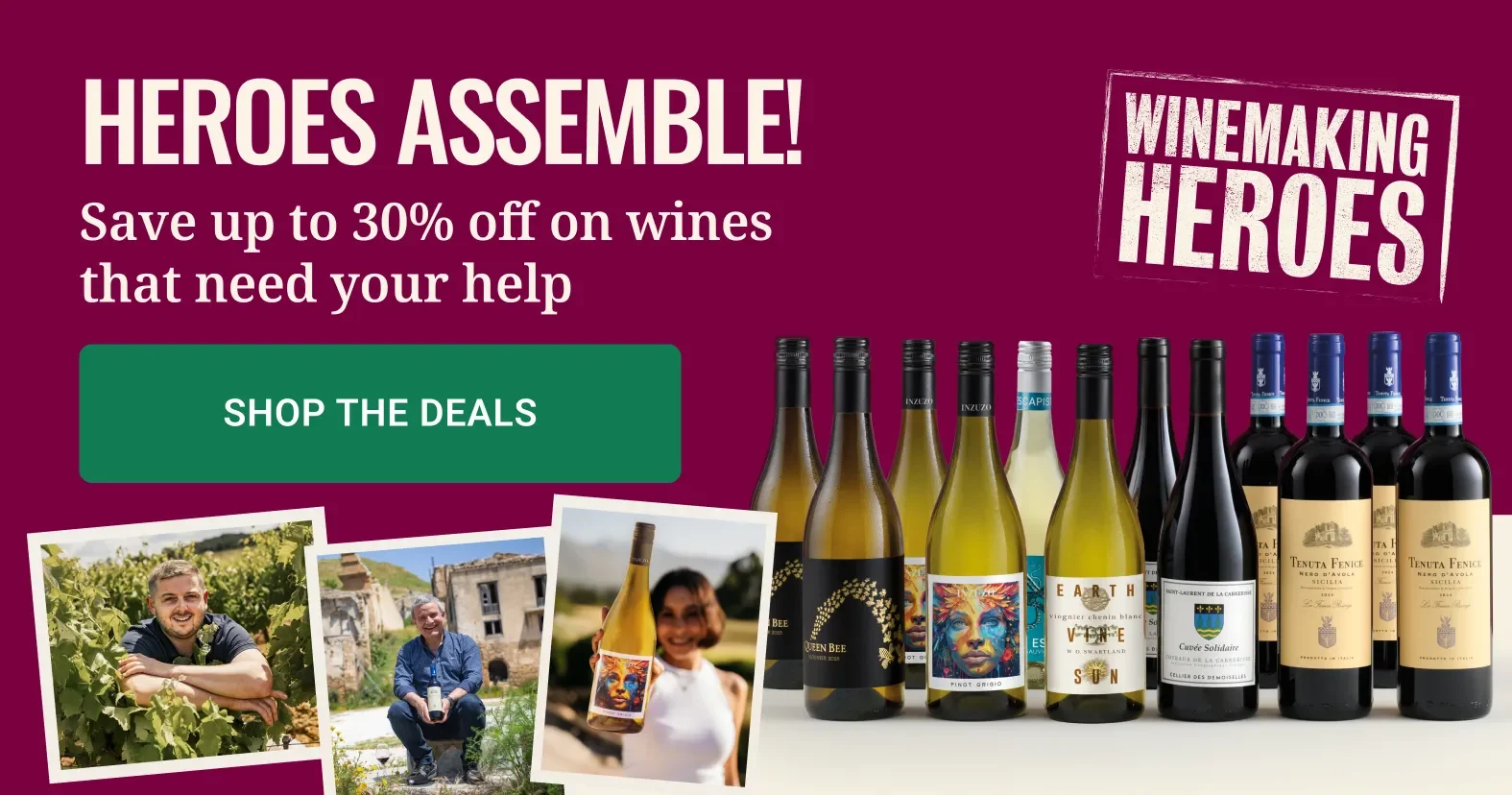 Our winemaking heroes - shop the deals