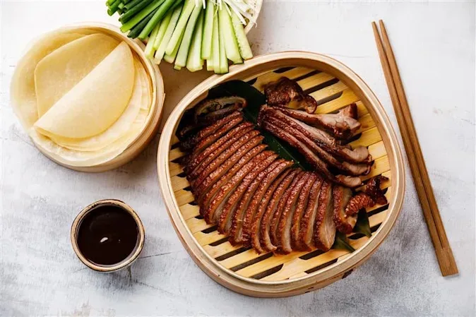Crispy duck pancakes
