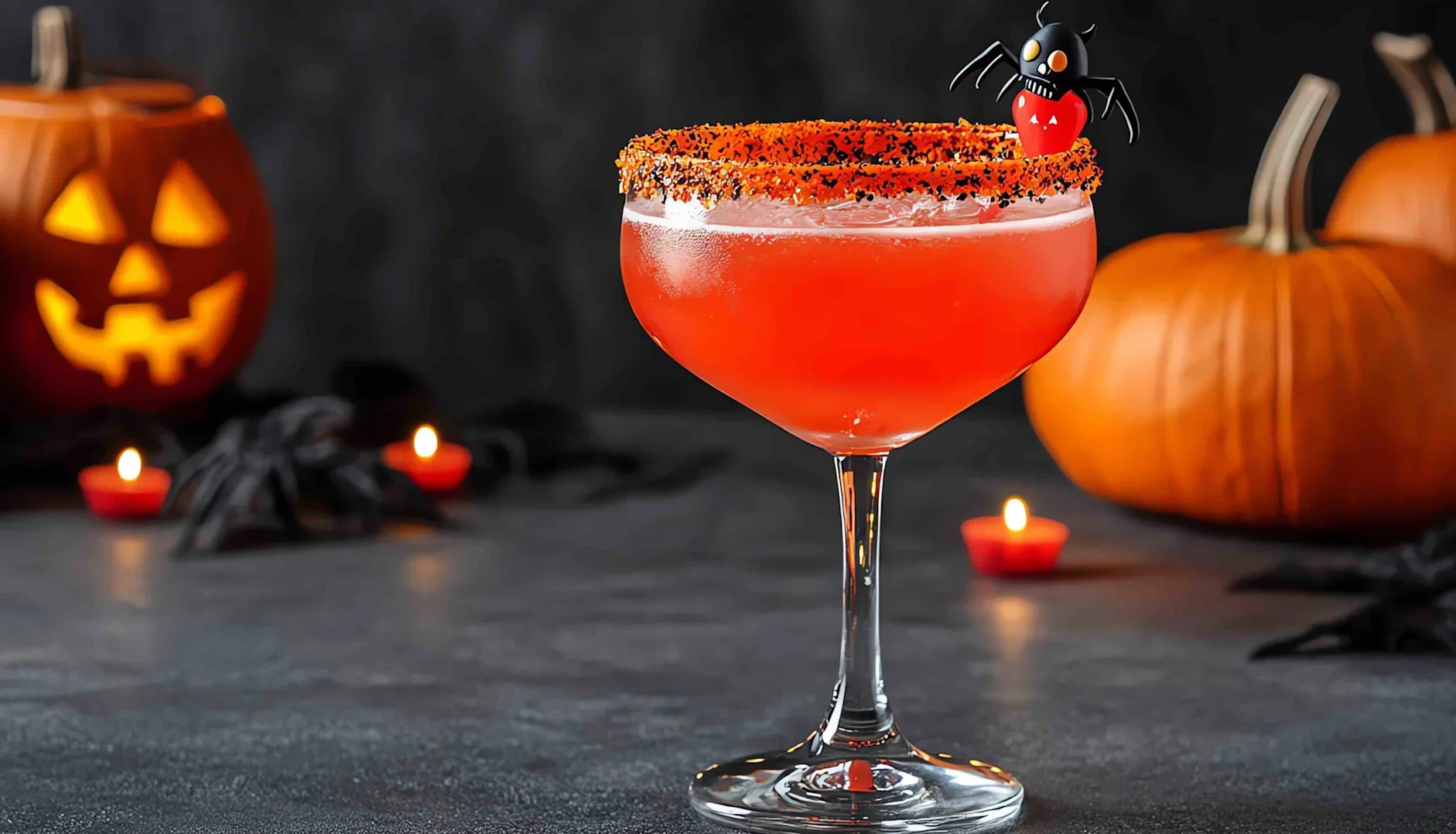 Blood orange bubbling cocktail
