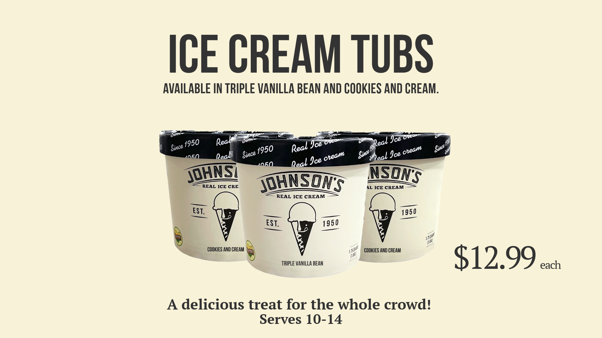 Ice Cream Tubs