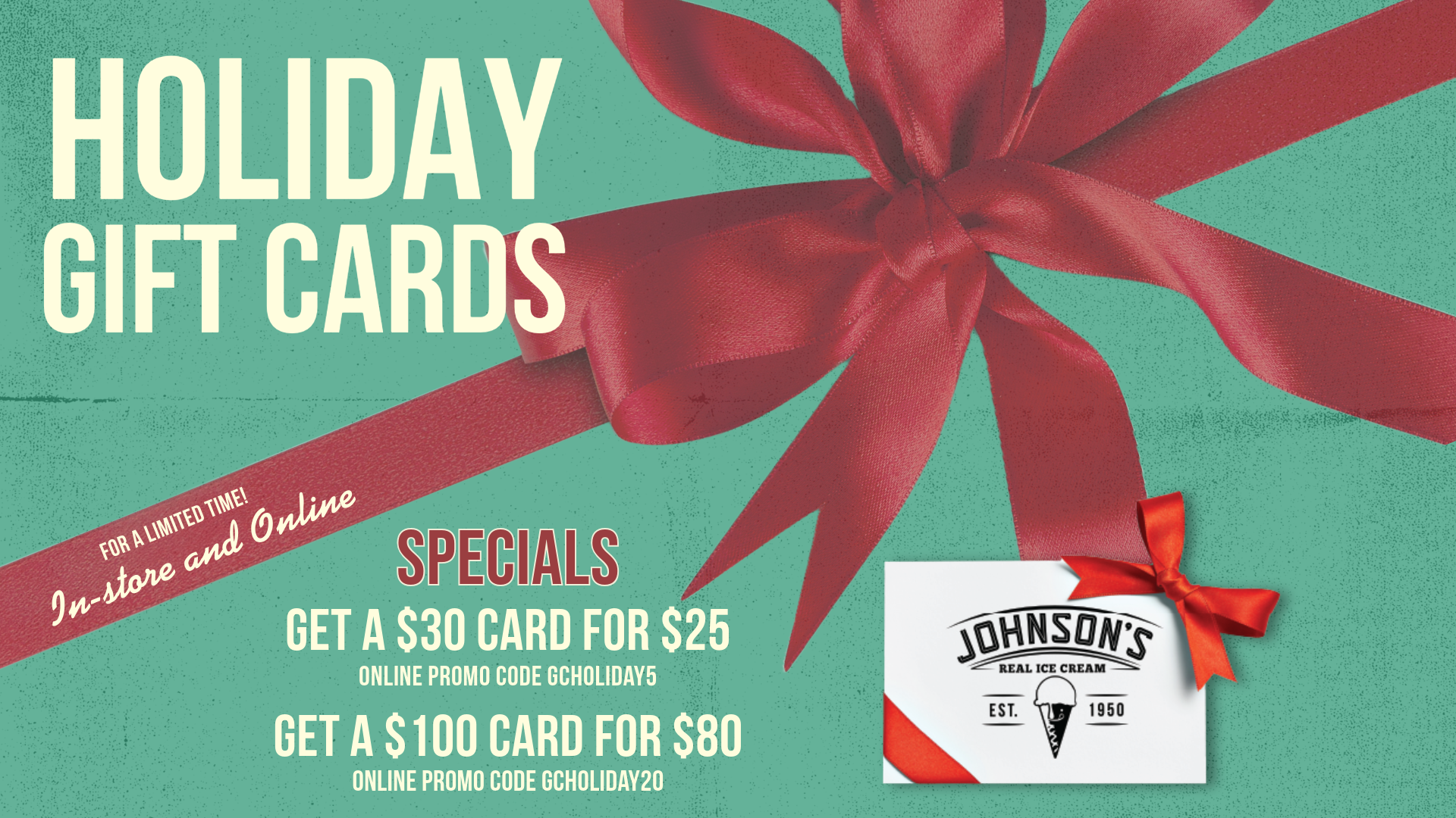 Holiday Gift Card Special