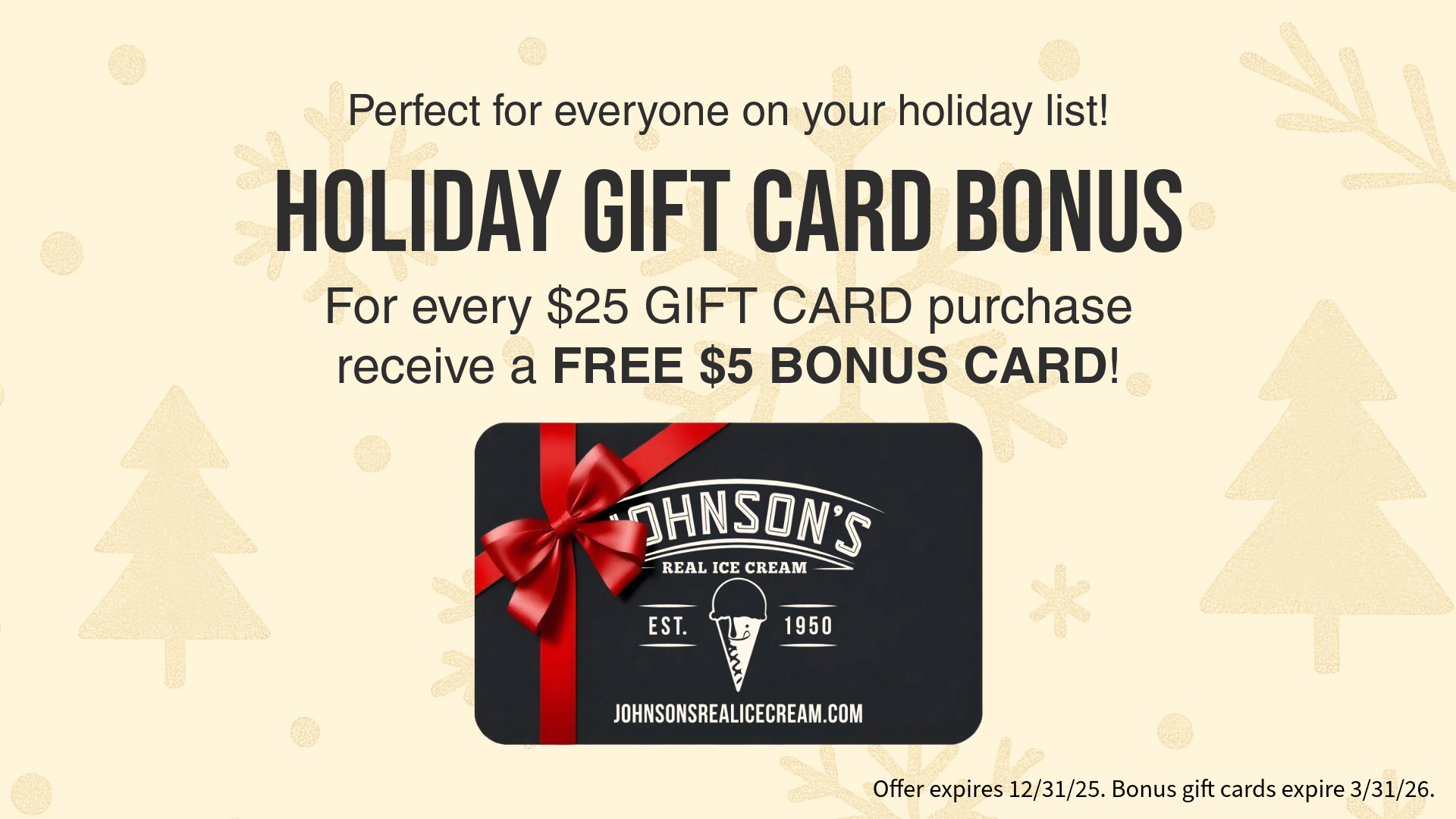 Holiday Gift Card Special