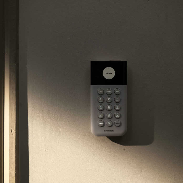 keypad (cloud) placed on a wall