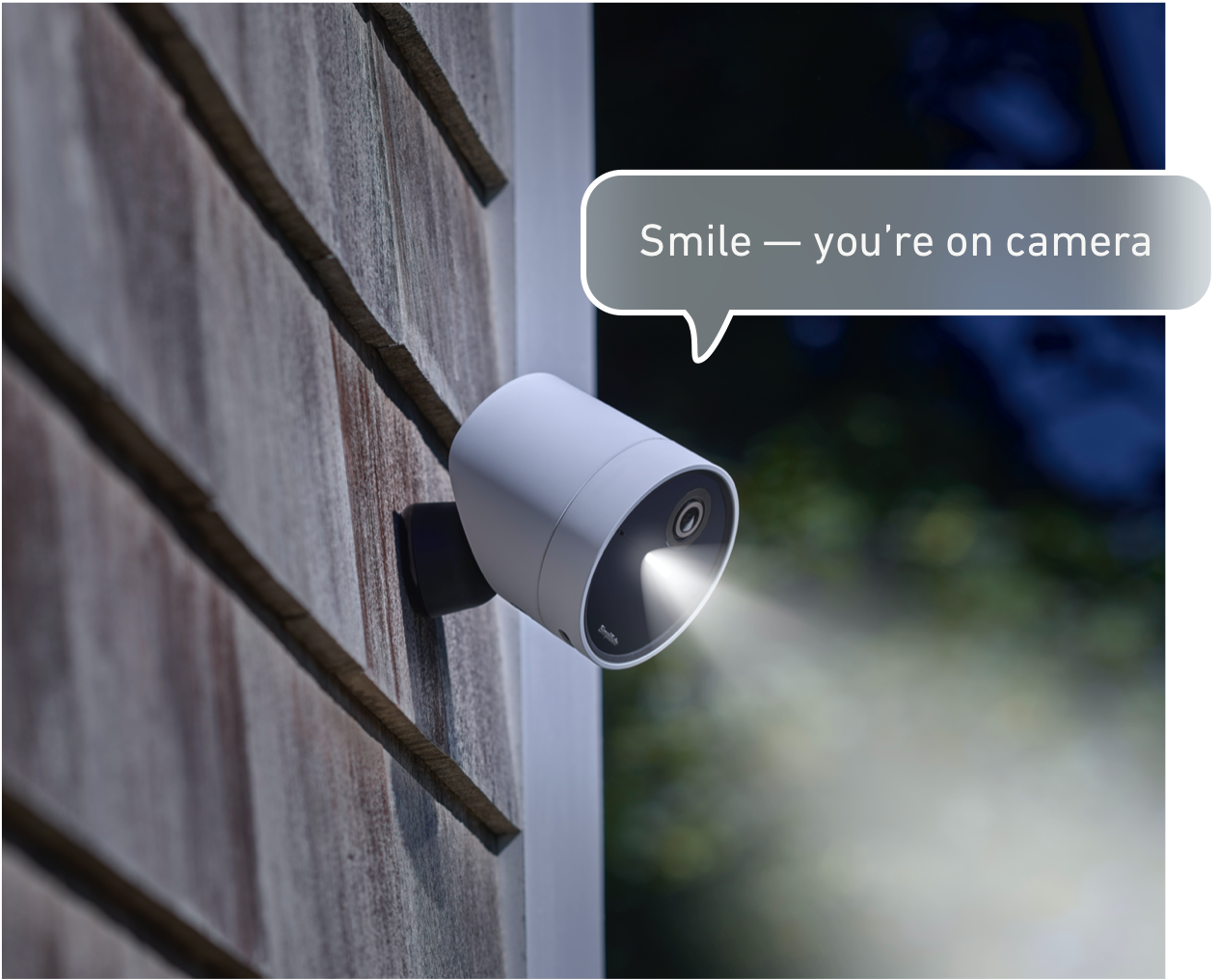 SimpliSafe Outdoor Security Camera Warn Off Intruders