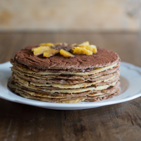 pannenkoek taart met nutella