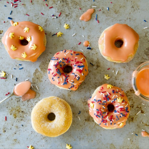 Oranje donuts met Holland strooisel W