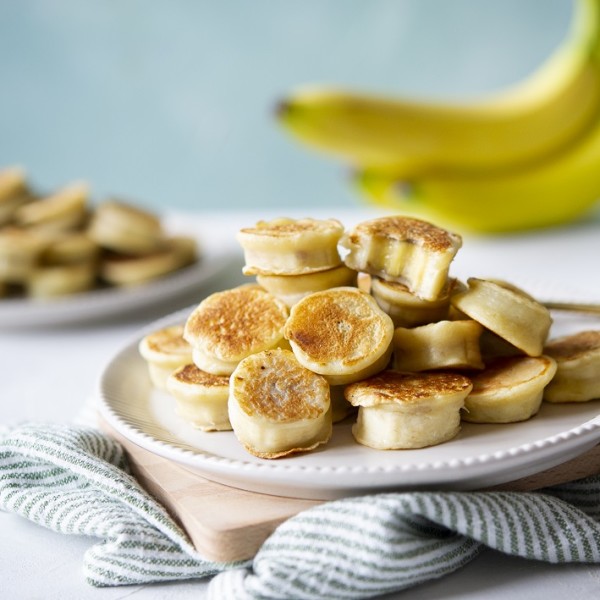 Mini bananen pancake bites