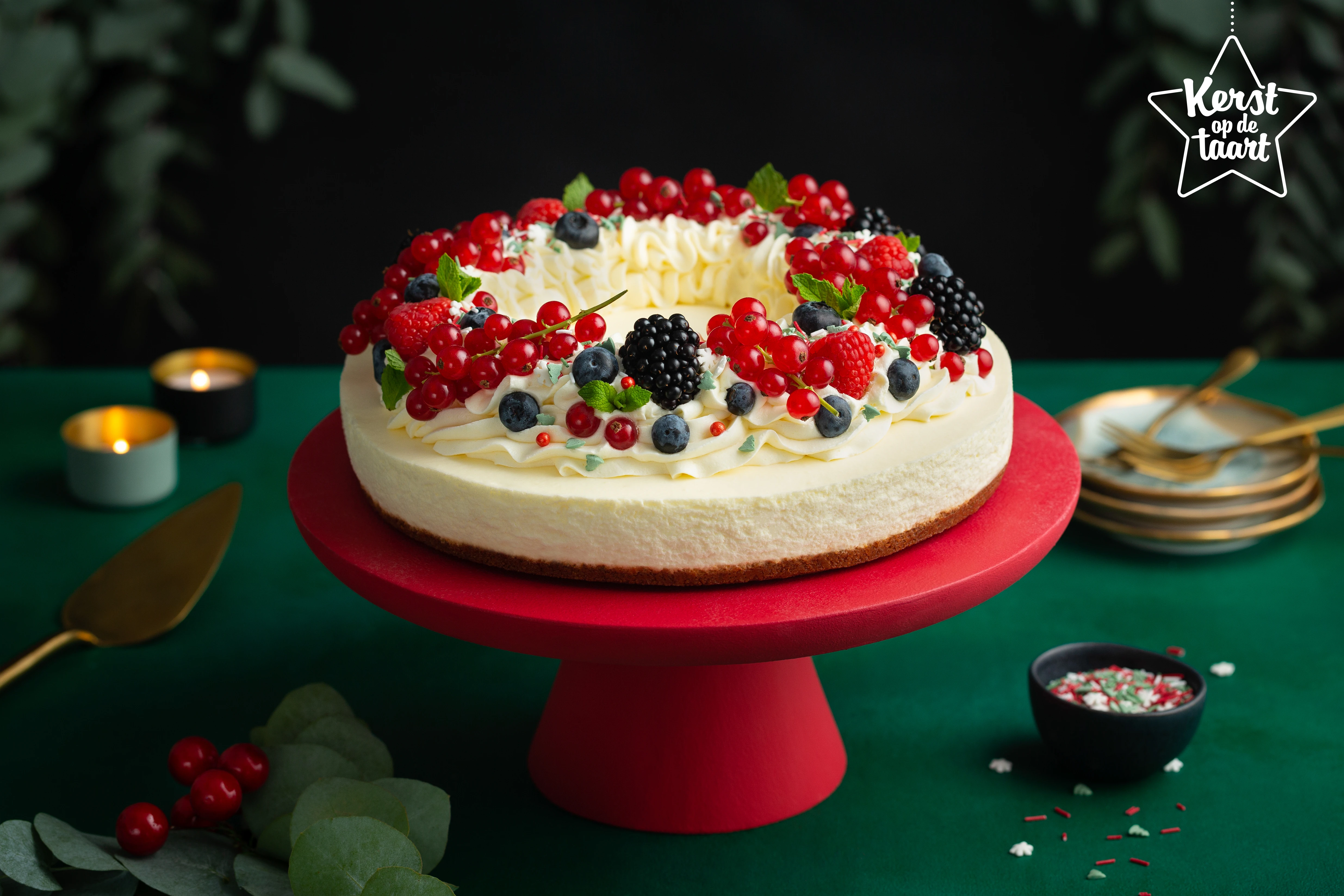 Recept: MonChoutaart met kerstkrans - Bakken.nl