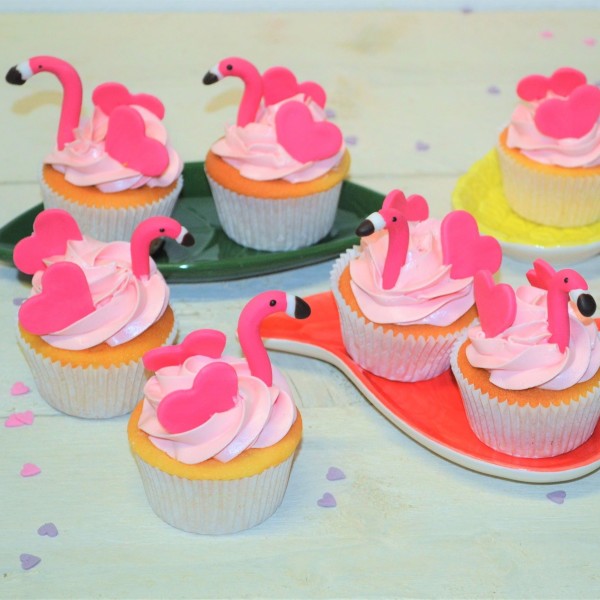 Kleine Flamingo cupcakes
