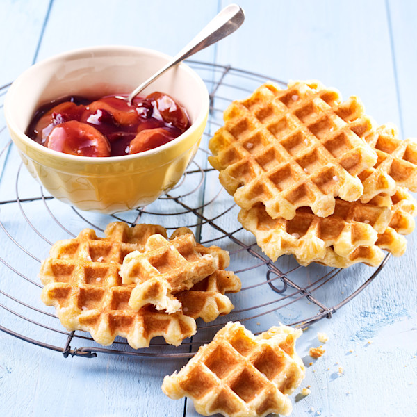 wafels met jam