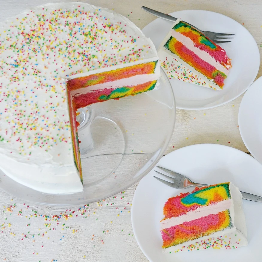 Recept: Tie Dye cake - Bakken.nl