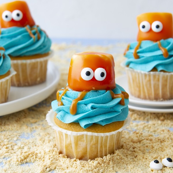 Octopus cupcakes maken