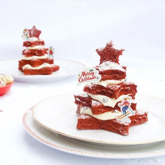 twintig Handschrift Ja Kerstboompjes van Red Velvet cake | Bakken.nl