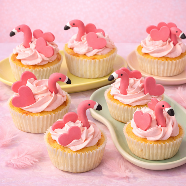 Flamingo cupcakejes