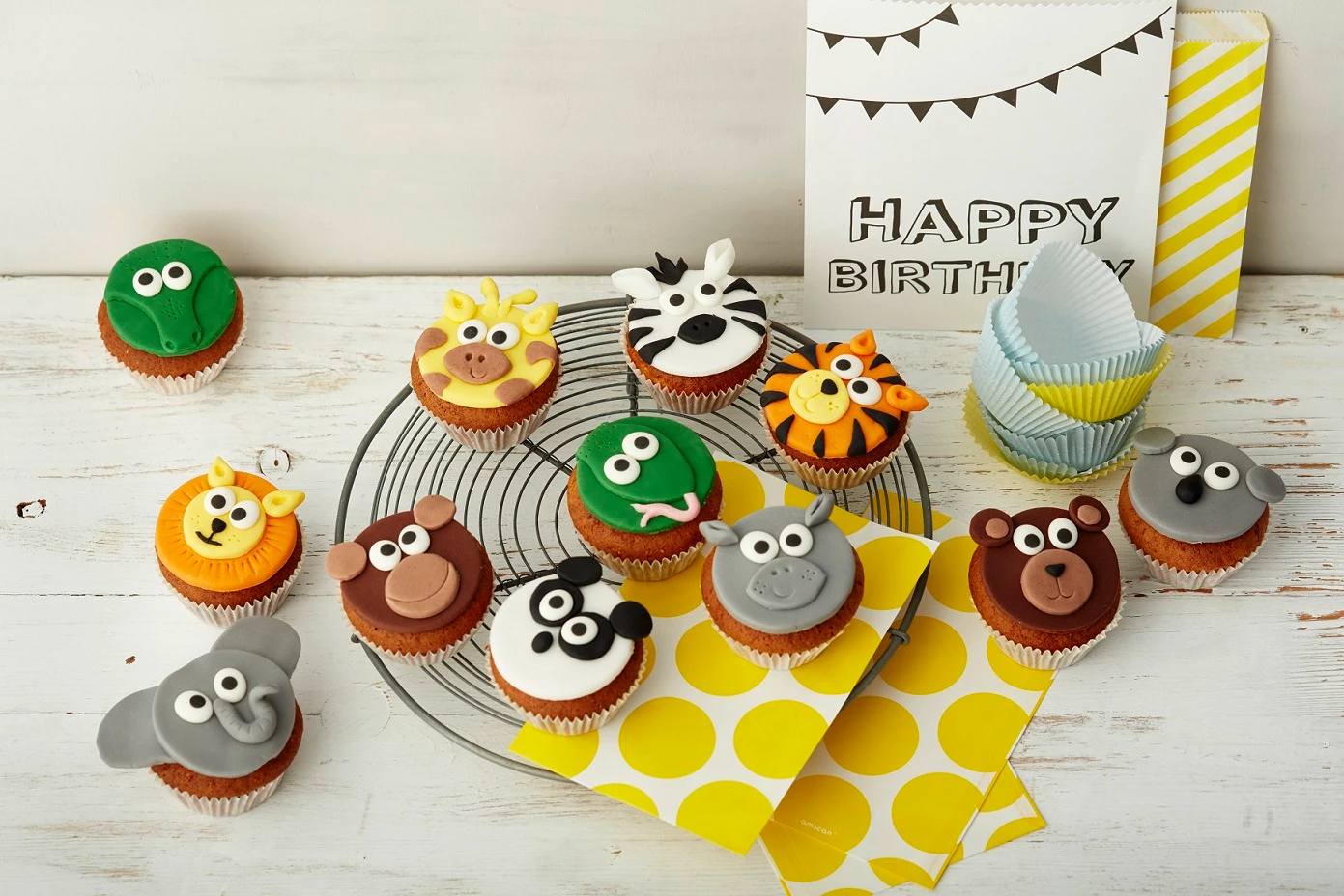 Dieren cupcakes maken met fondant
