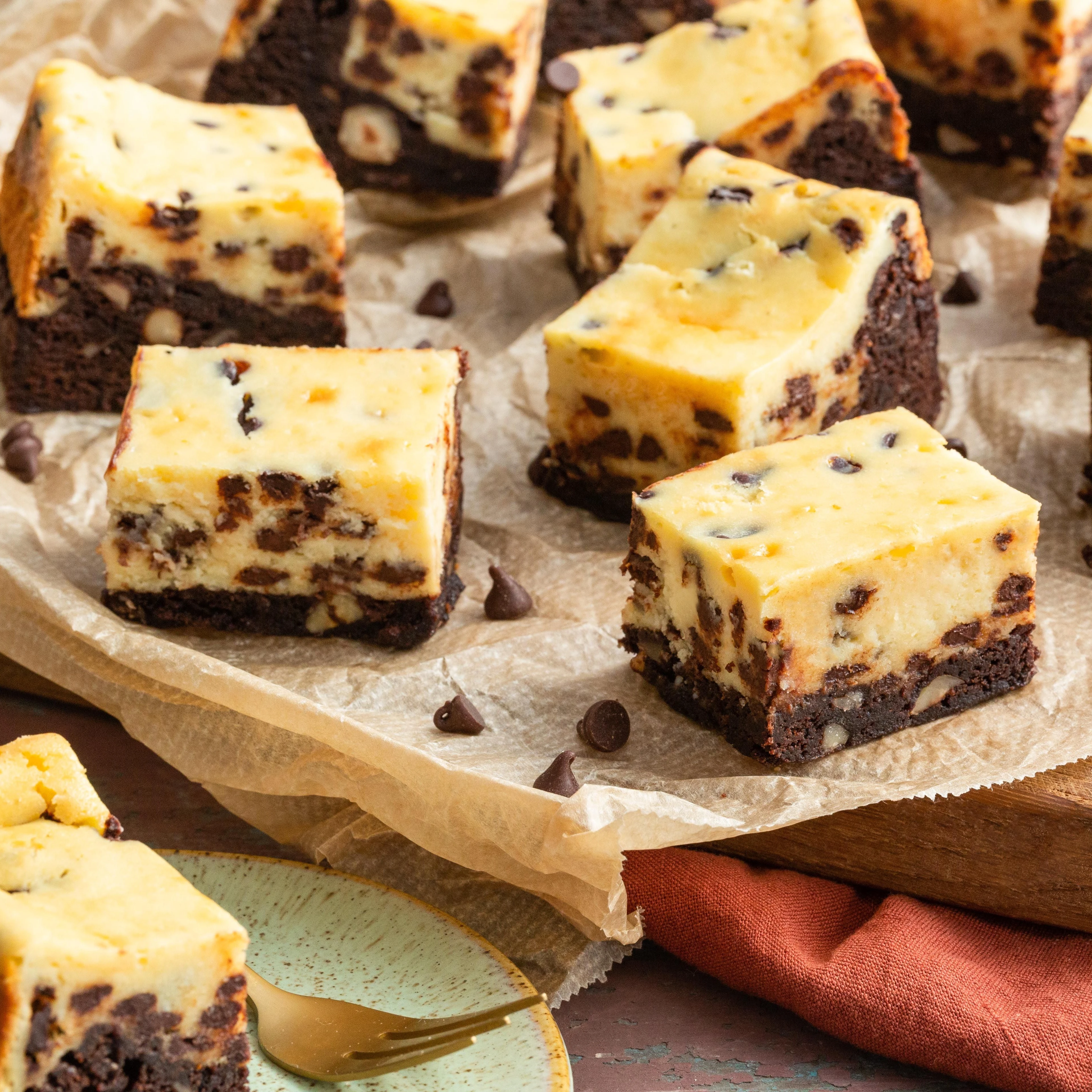 Recept: Chocolate chip cheesecake brownies - Bakken.nl