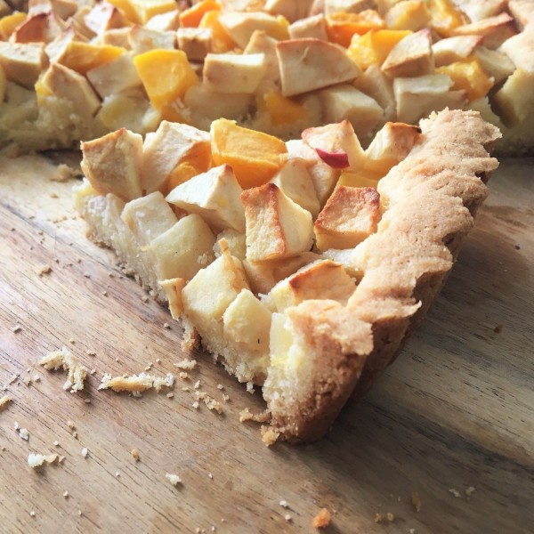 Zomerse appeltaart met mango banaan en kokos