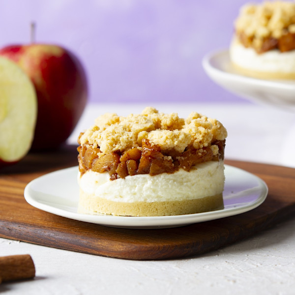 Bakken.nl - Recept - Mini appelkruimel-cheesecake