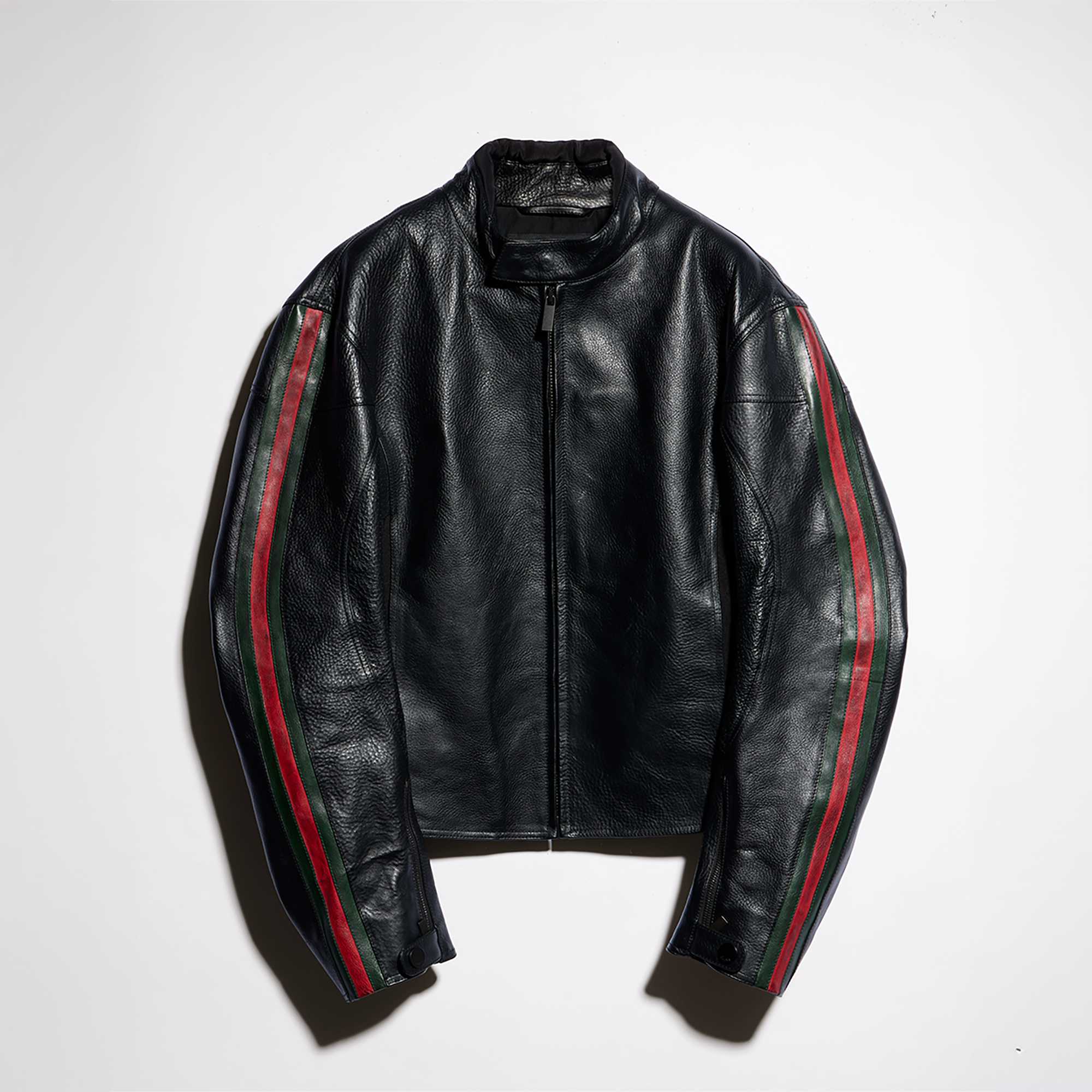 Gucci black leather jacket sunglasses