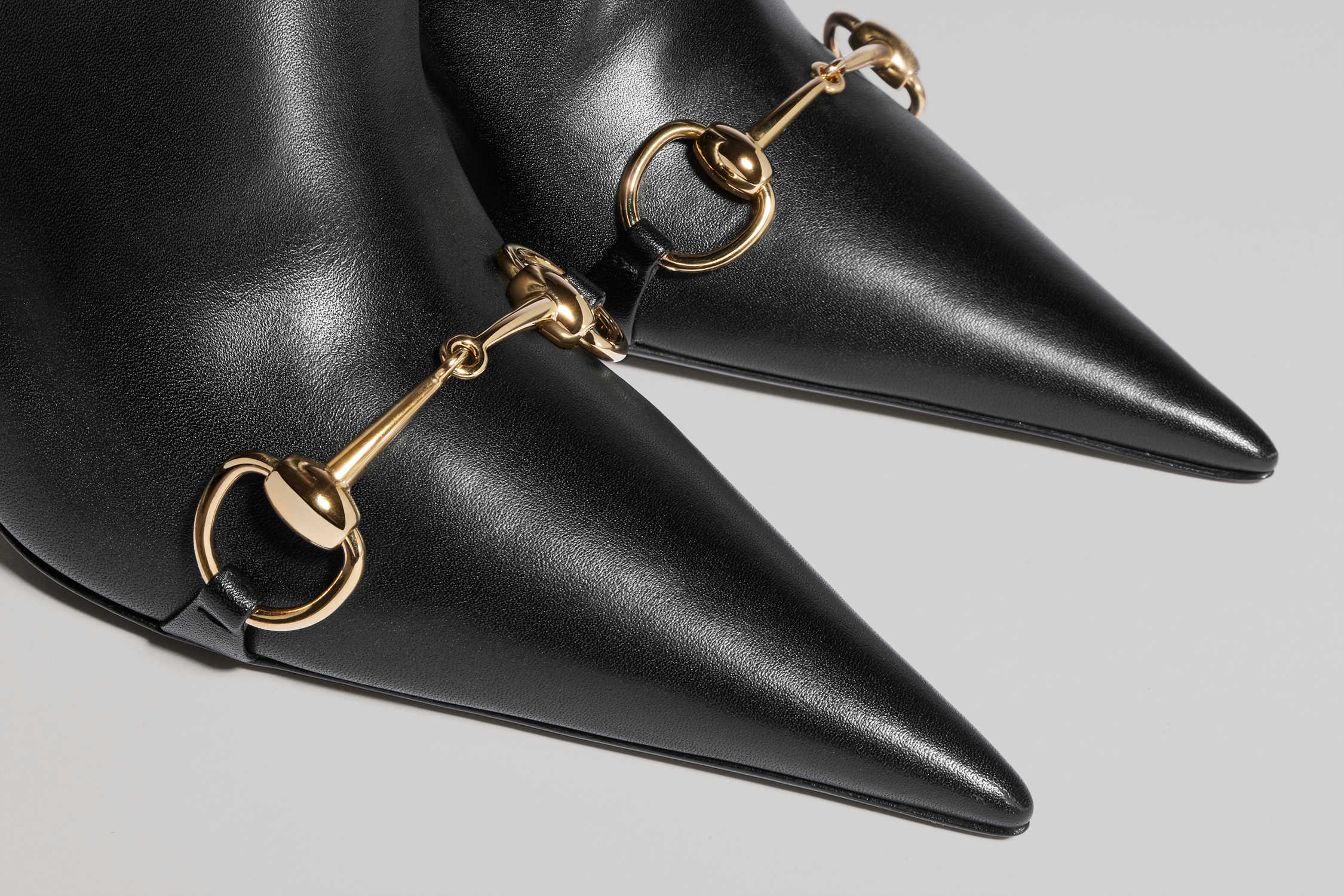 Black Gucci shoes gold hardware