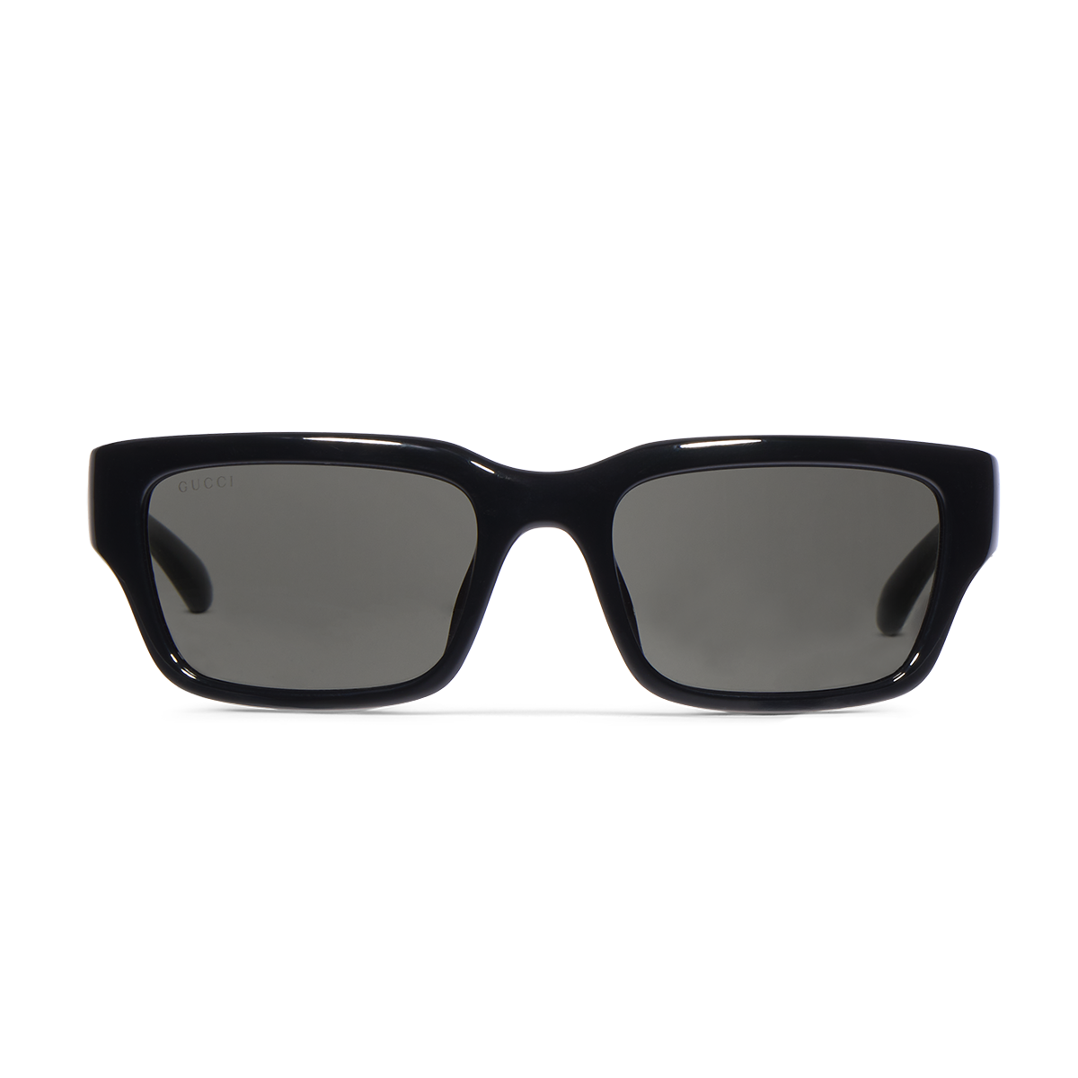 Black Gucci rectangular sunglasses grey lenses