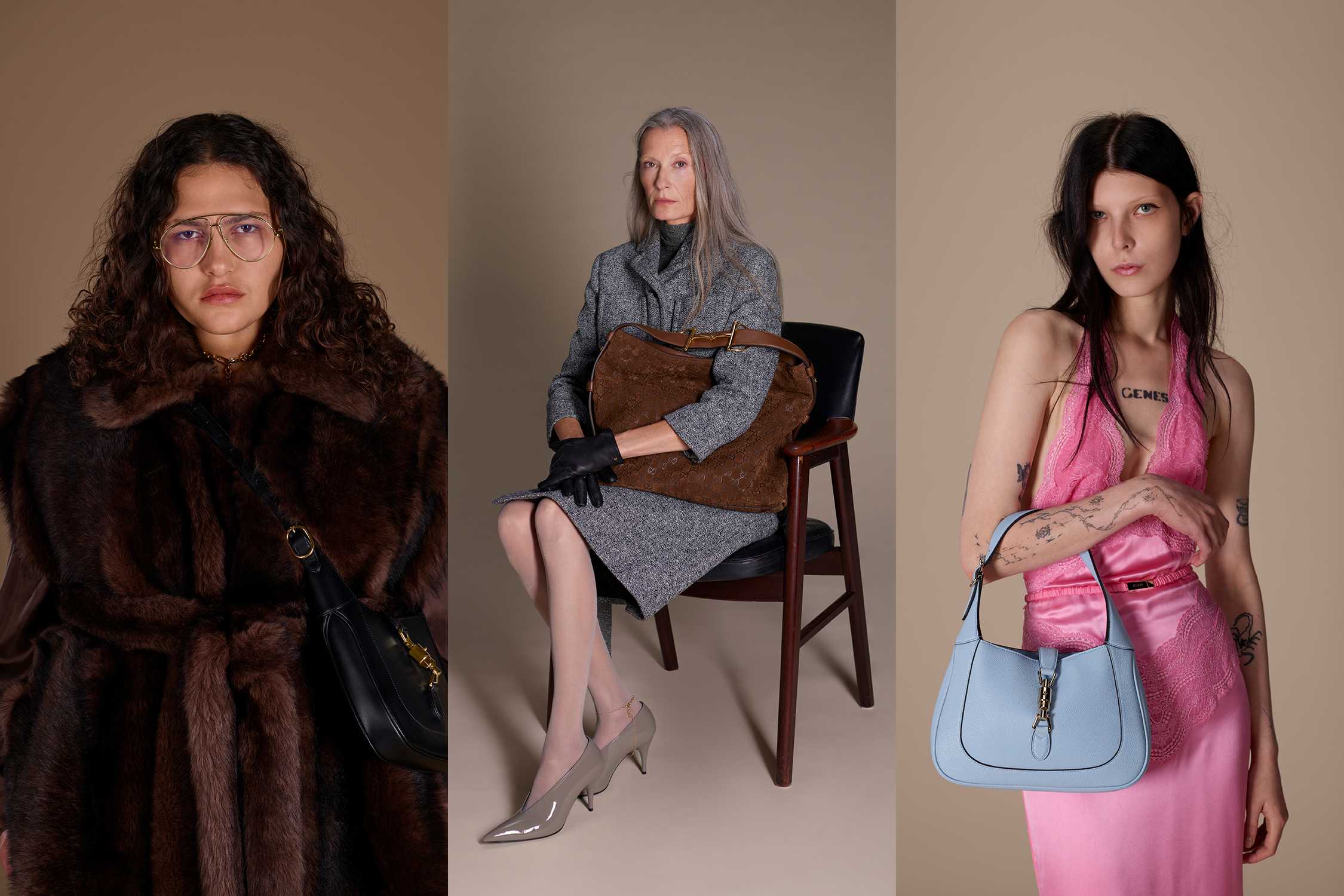 Gucci handbags in brown, blue