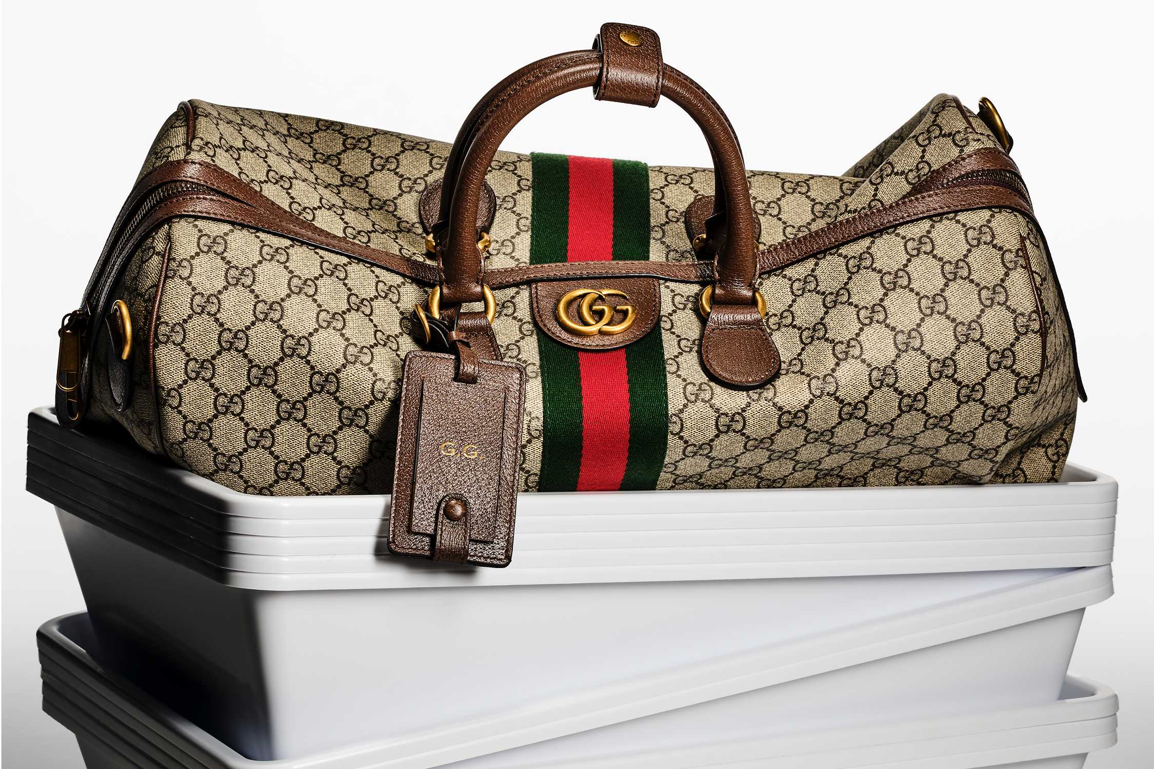 Savoy duffle bag in GG canvas