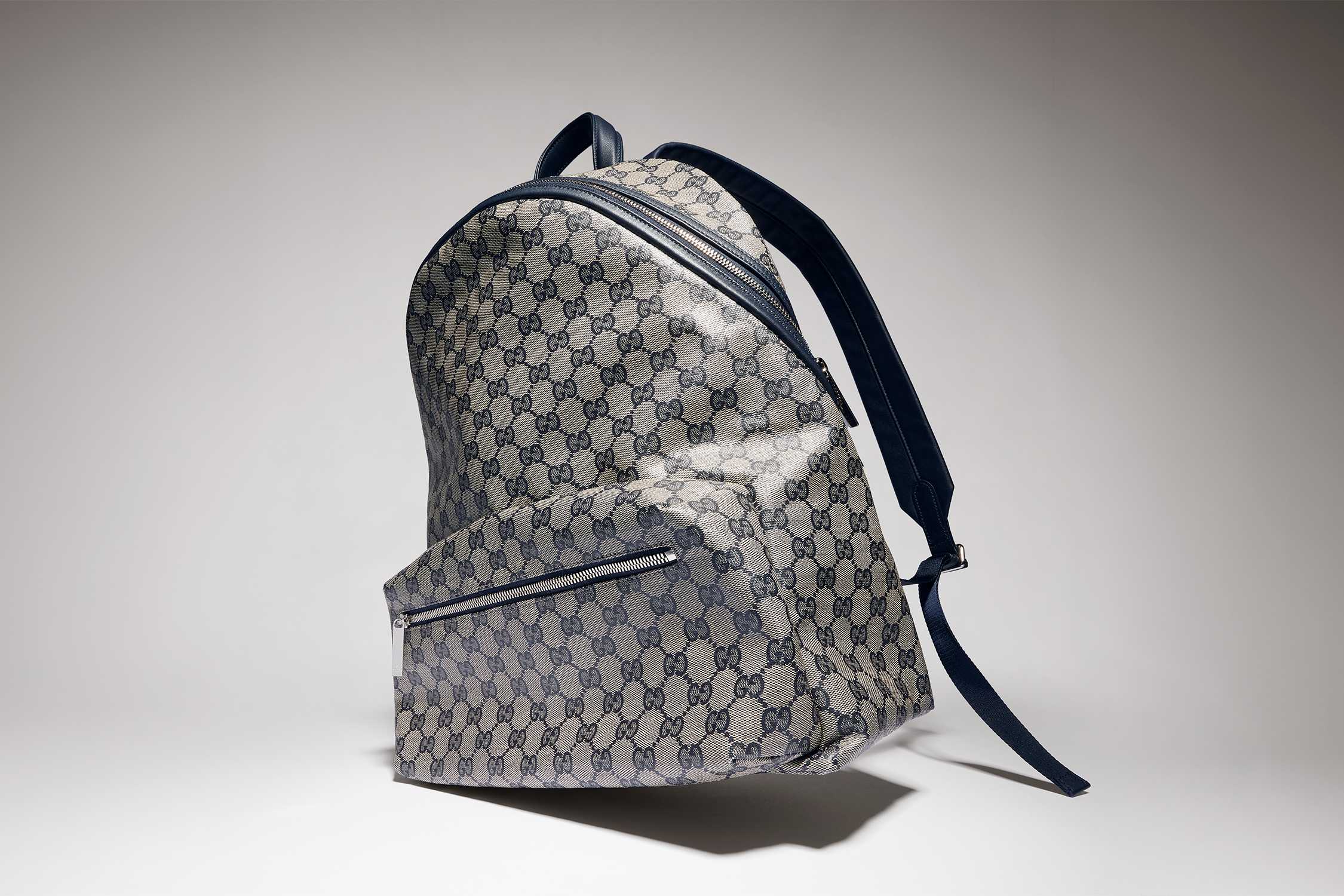 Navy blue Gucci GG backpack