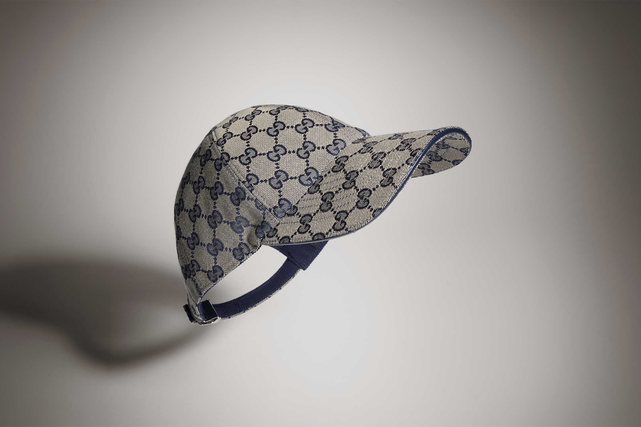 Navy blue Gucci GG canvas cap