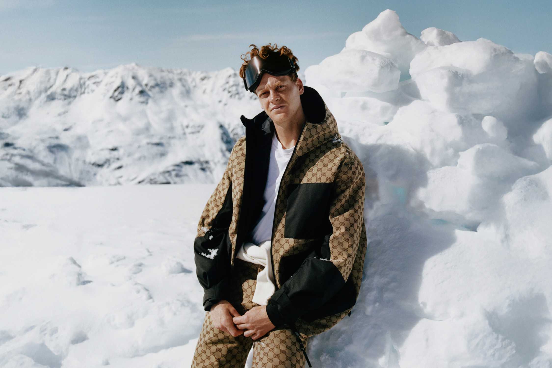 Gucci patterned jacket in snow