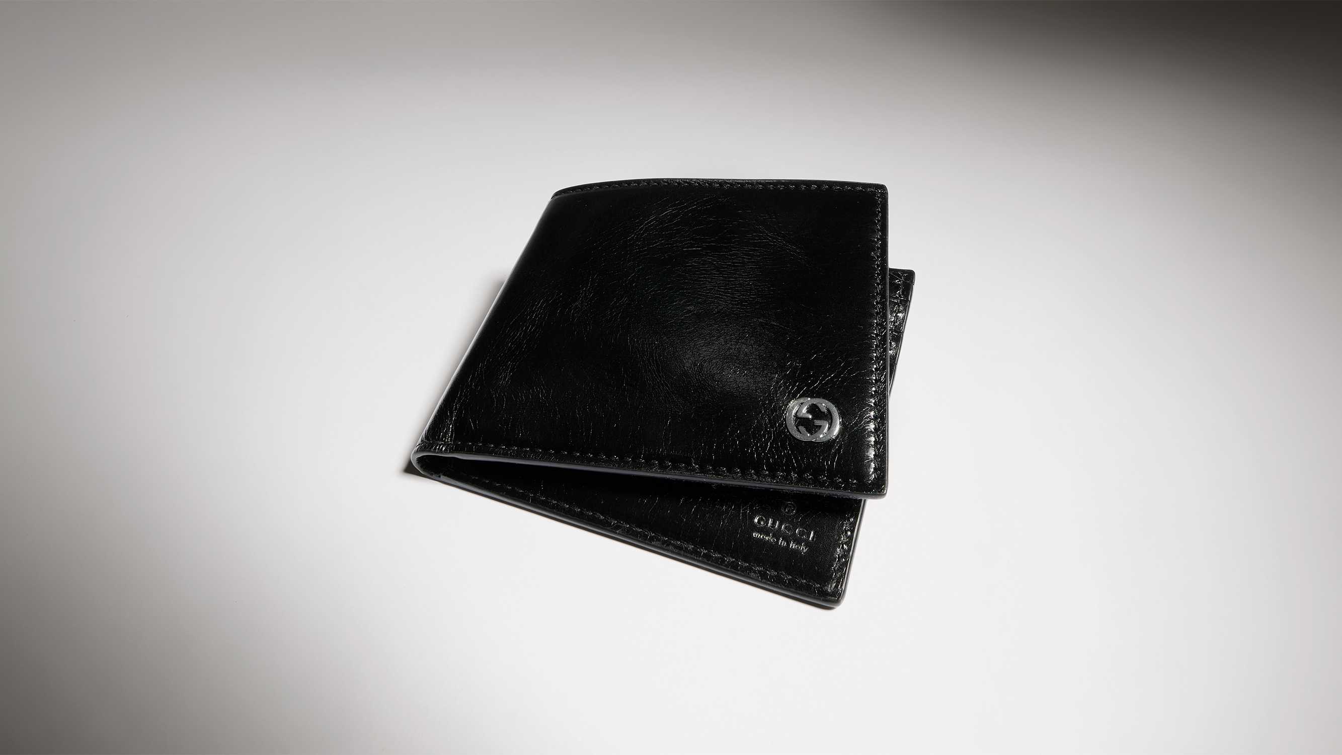 Black Gucci leather bifold wallet