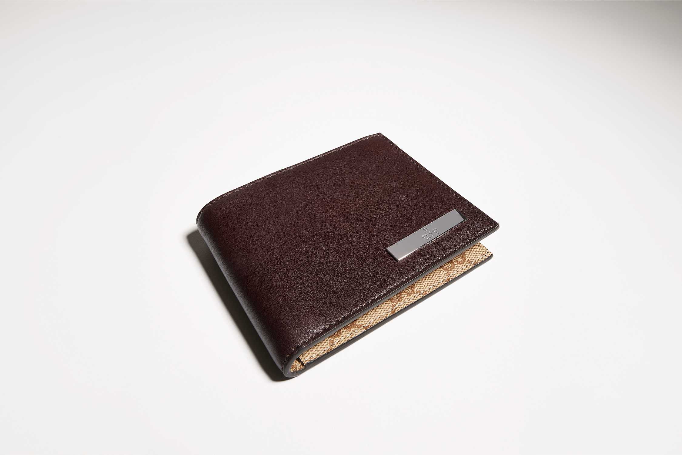 Dark brown Gucci leather wallet
