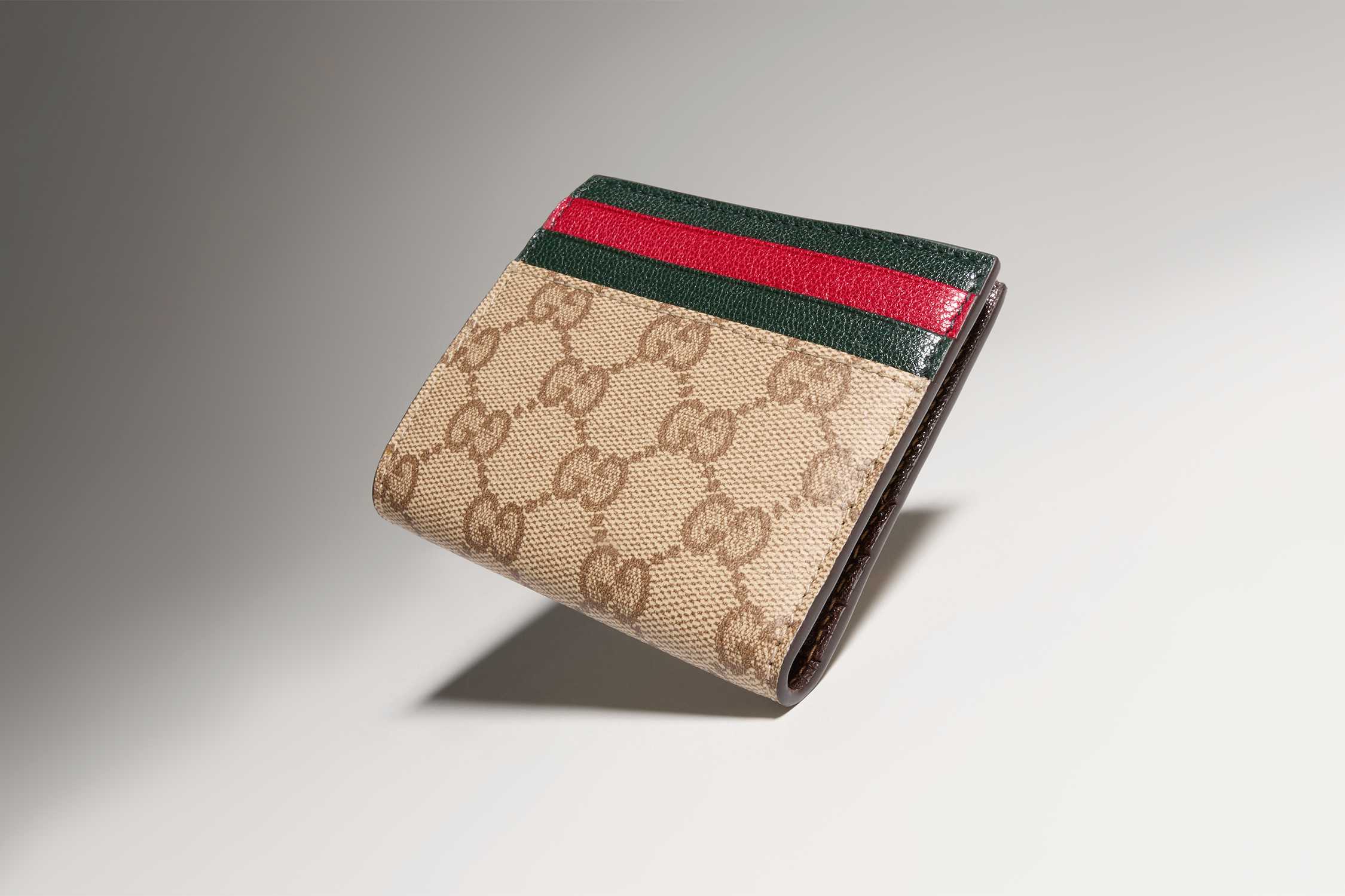 Beige GG canvas bifold wallet