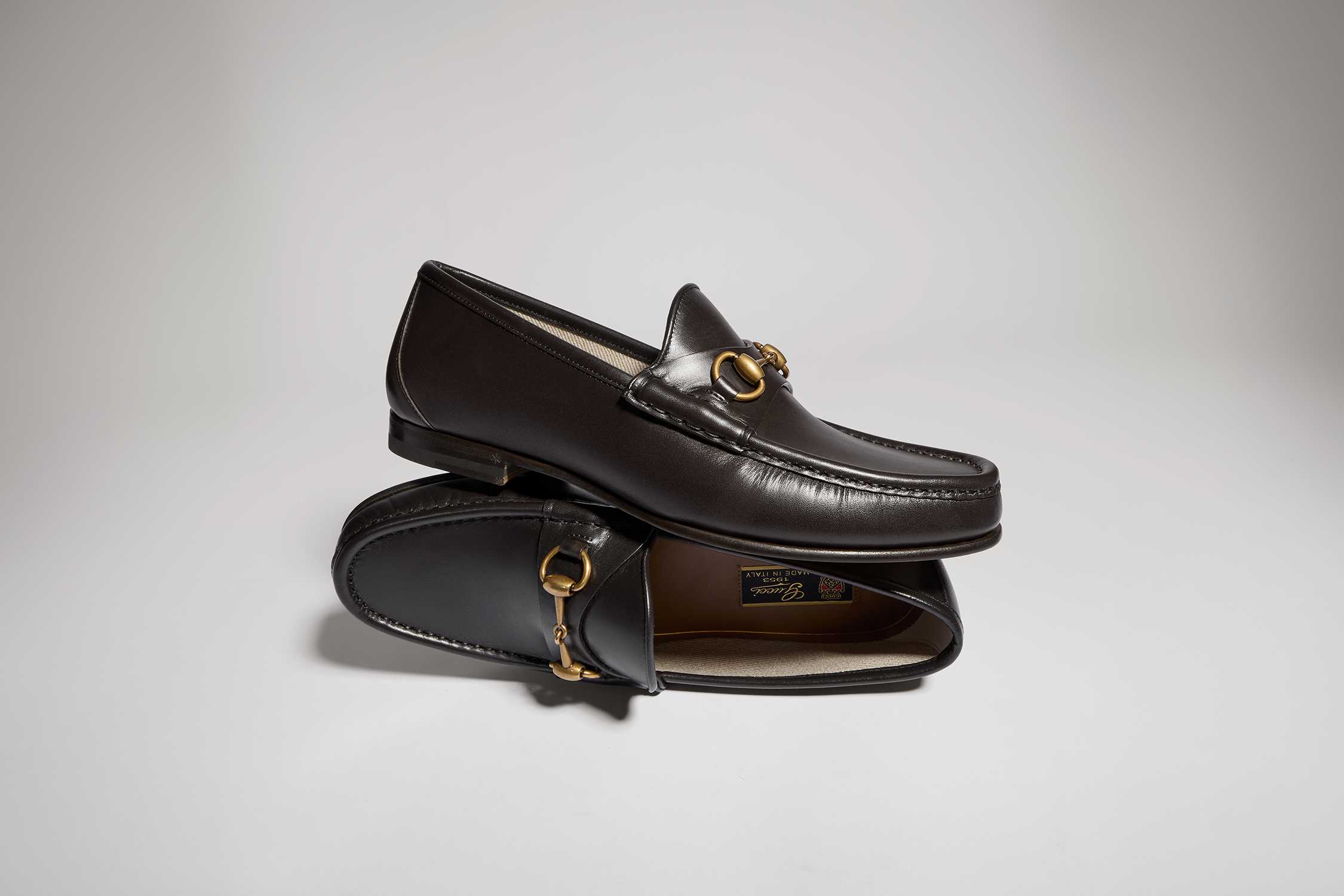 Dark brown Gucci Horsebit loafers