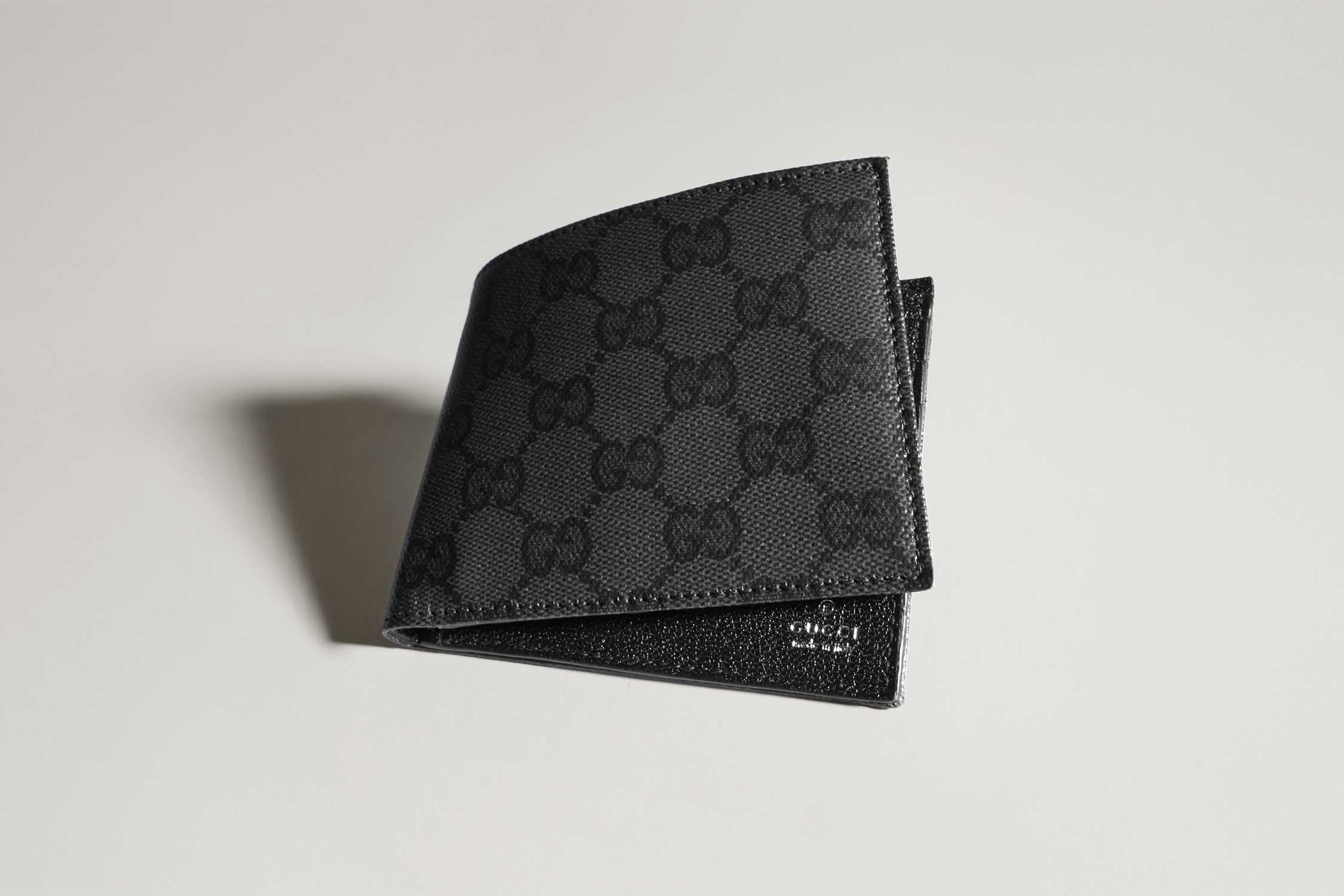 Black Gucci GG monogram wallet