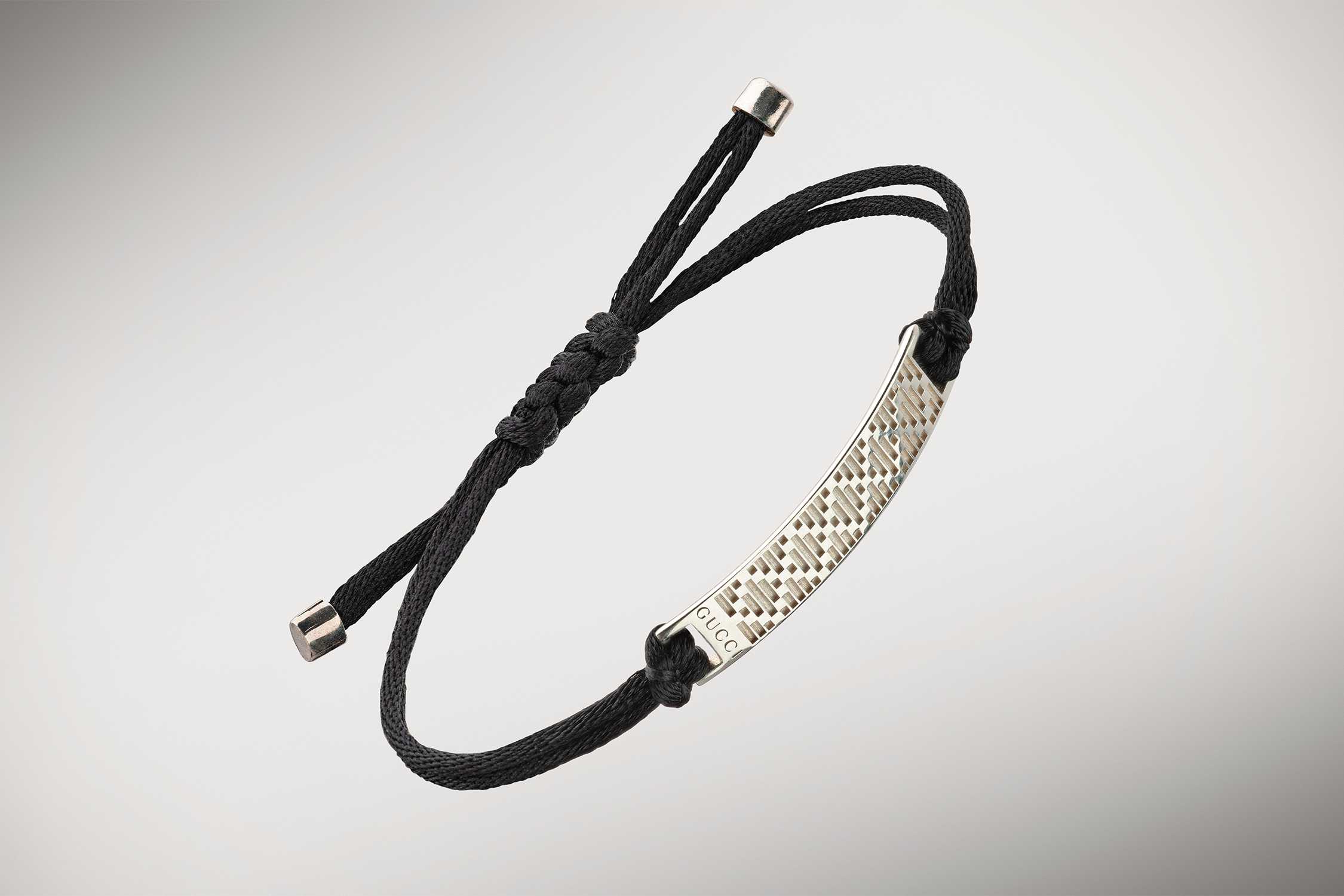 Silver Diamante cord bracelet