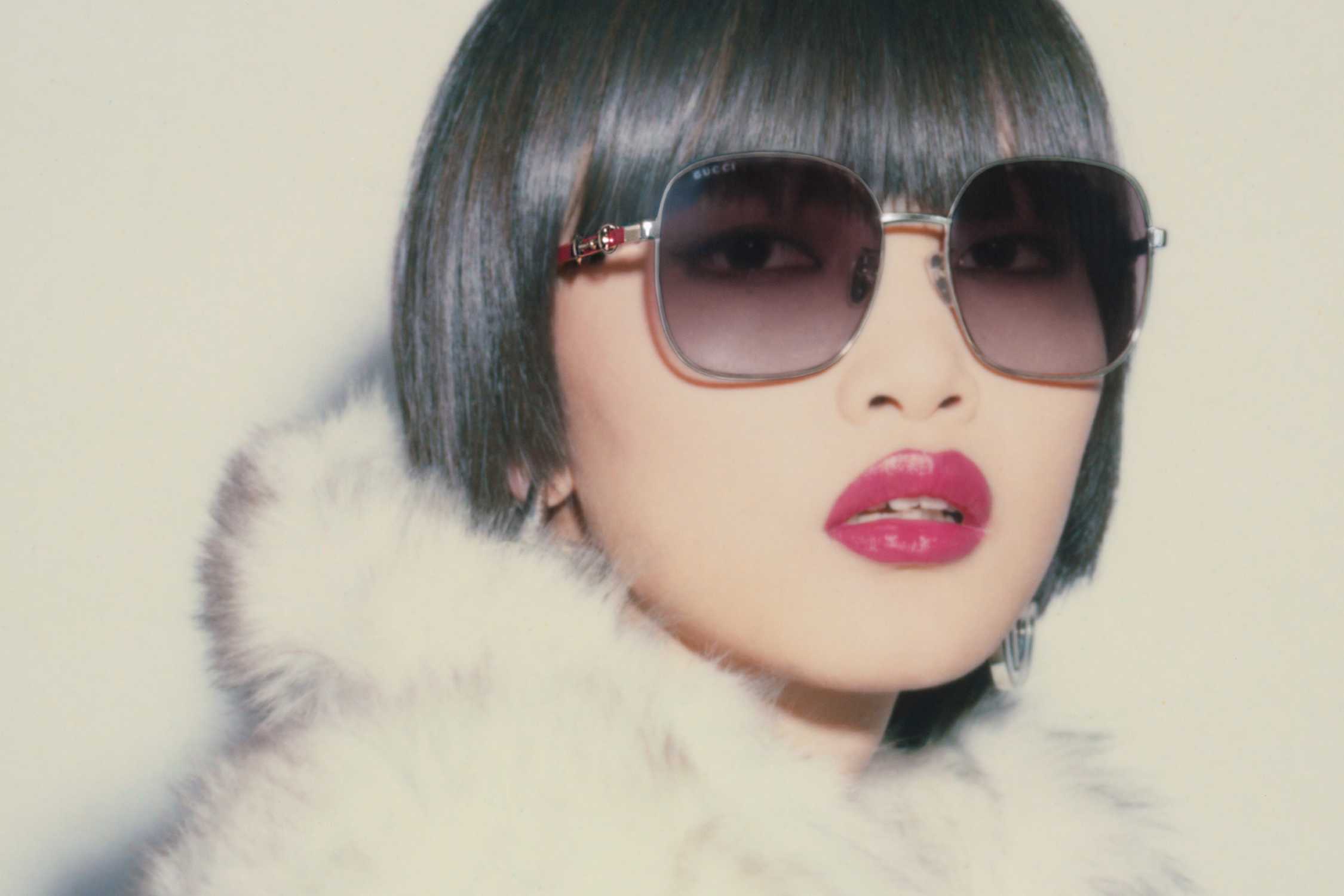 Gucci grey gradient square sunglasses