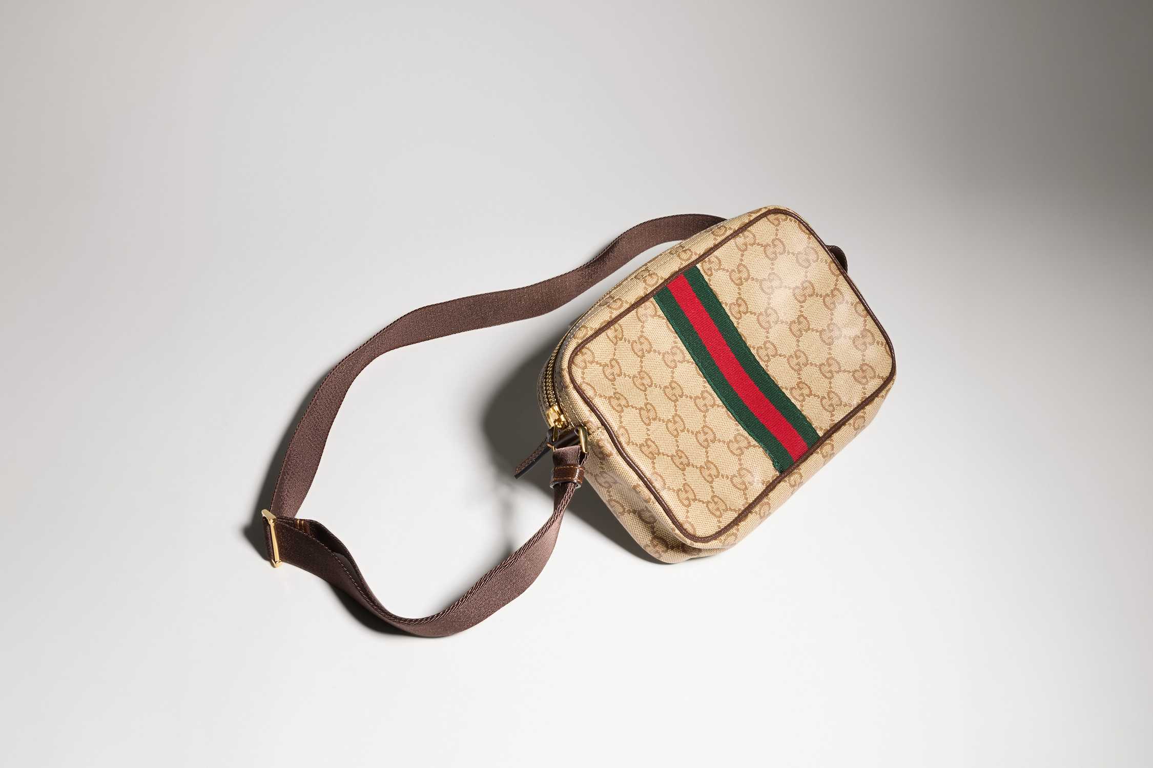Beige Gucci GG crossbody bag