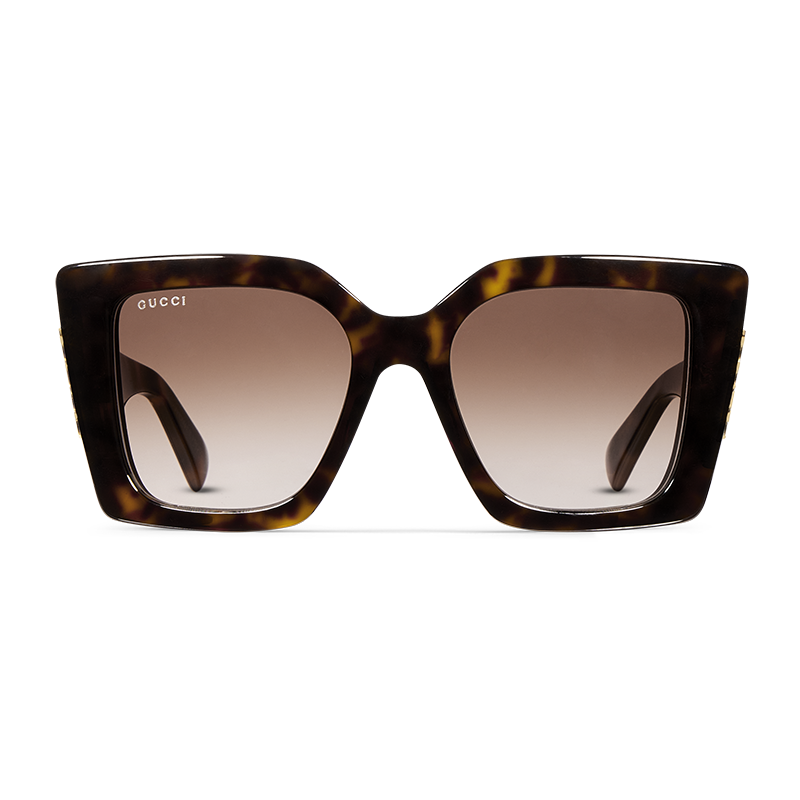 Tortoiseshell Gucci square sunglasses brown