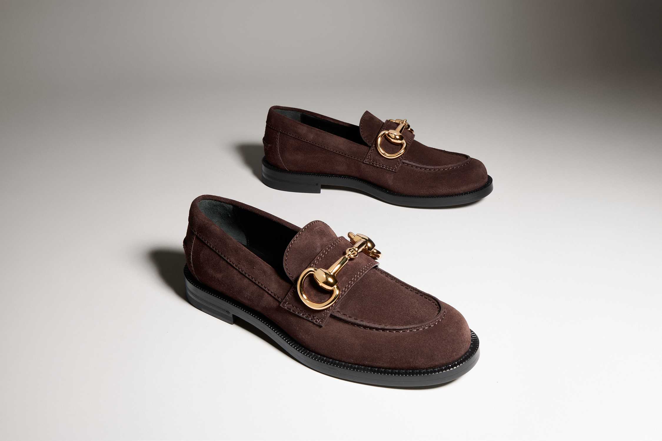Dark brown Gucci Horsebit loafers
