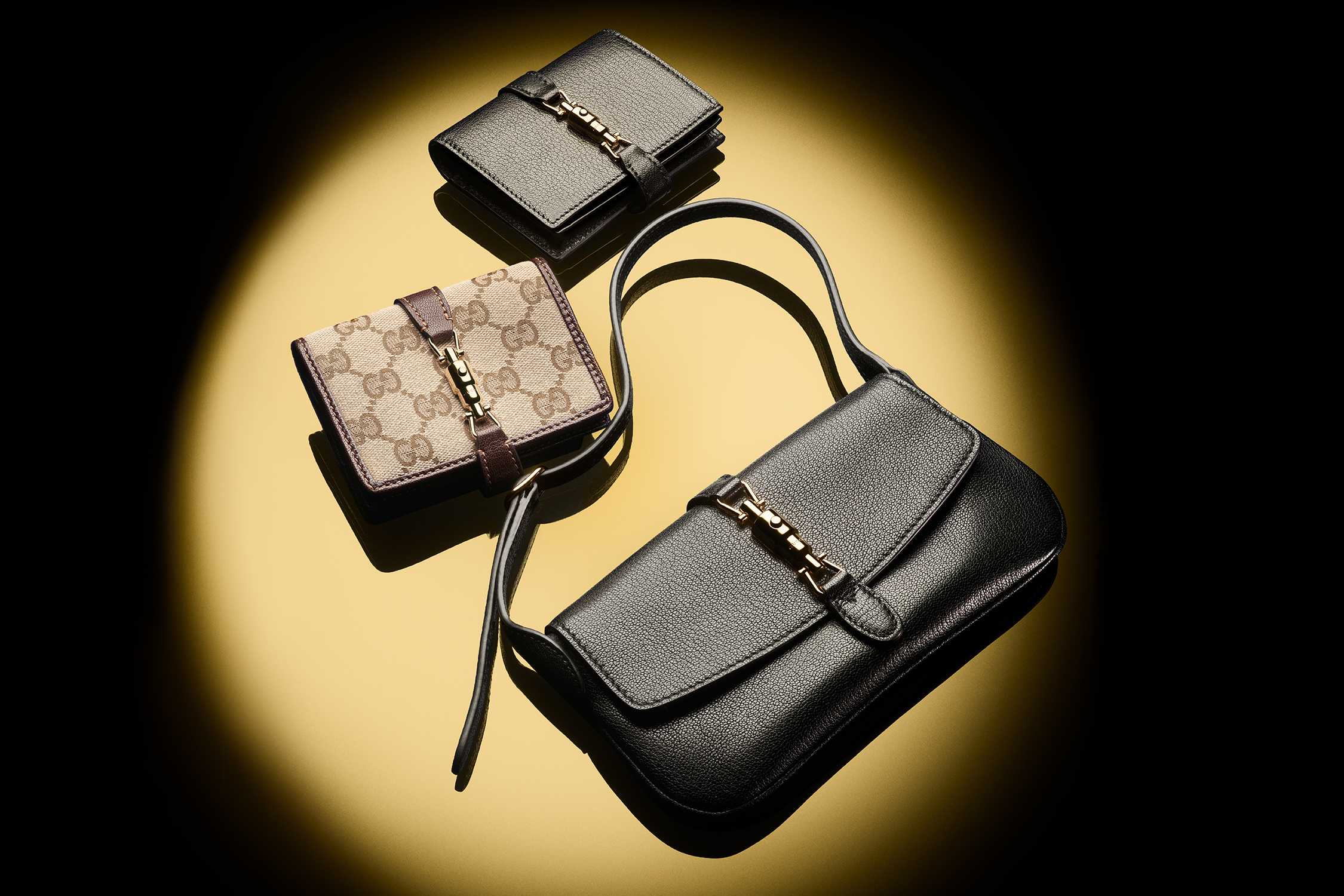 Gucci black and beige accessories